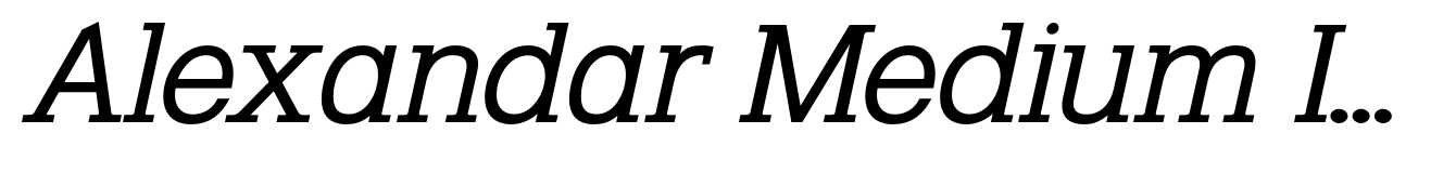 Alexandar Medium Italic